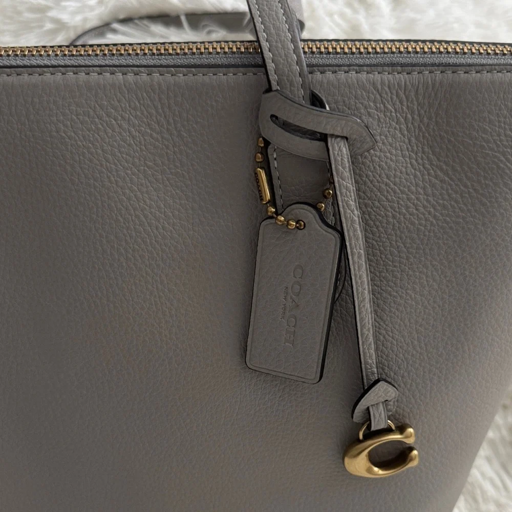 Coach Bella Dove Gray Leather Tote
